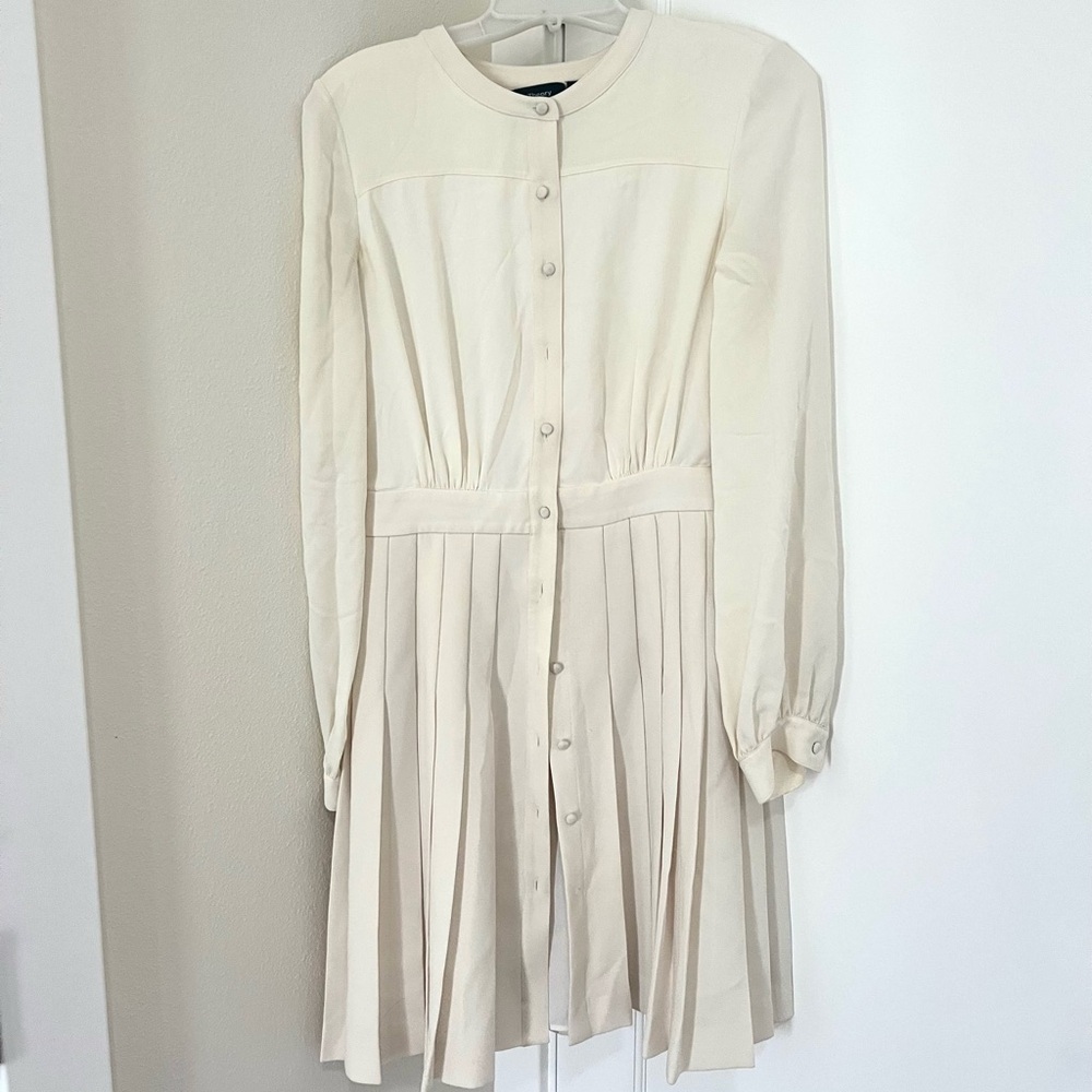 Vince Cream Dress 6 Pleated